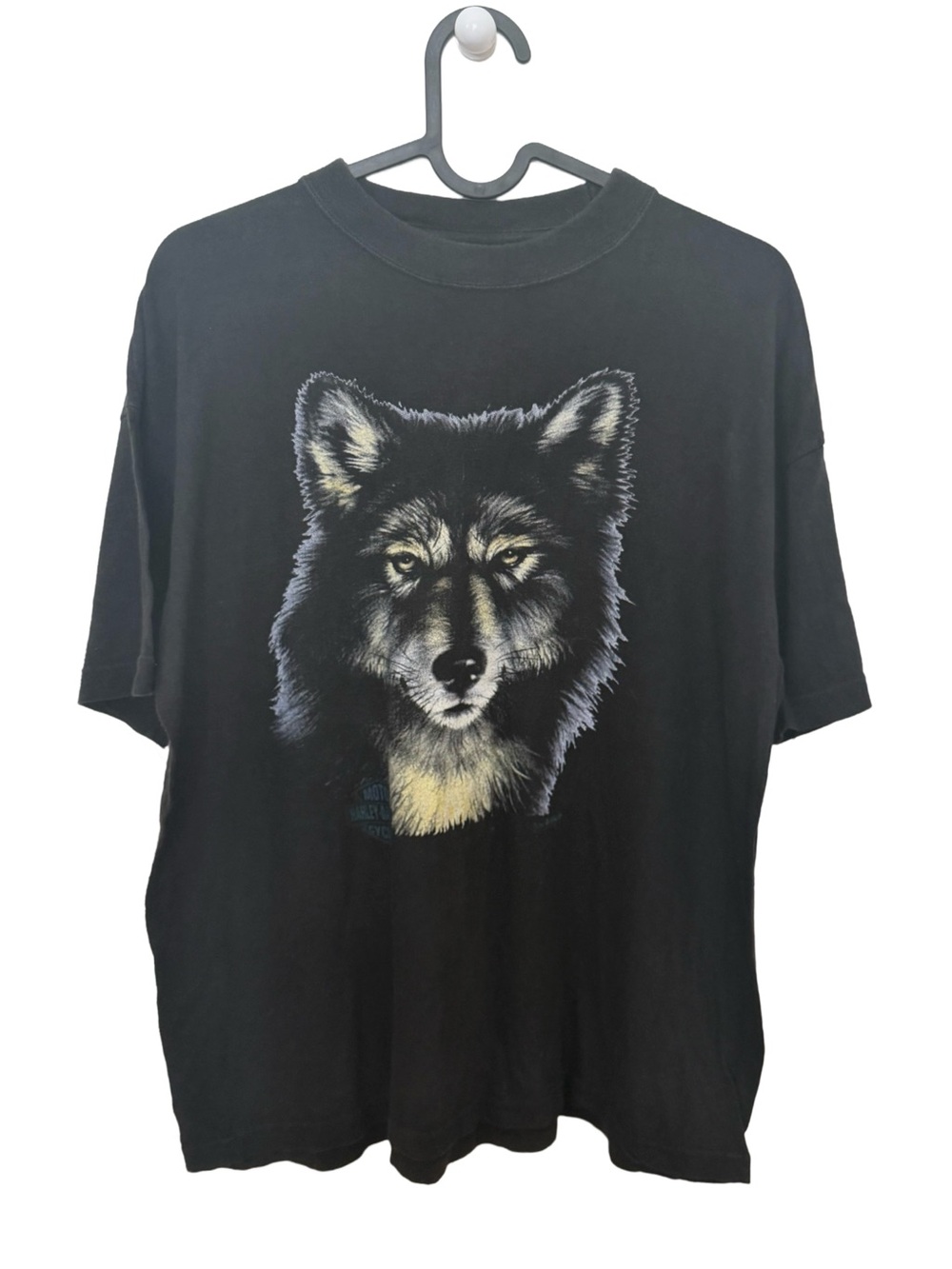 Vintage 1990’s Harley Davidson Wolf Graphic T Shirt Motorcycle Biker Men’s S